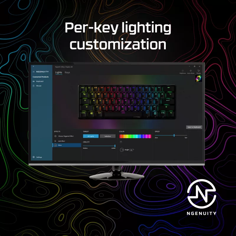 HyperX Alloy Origins 60 – mekaaninen pelinäppäimistö – HX Red (US-asettelu)