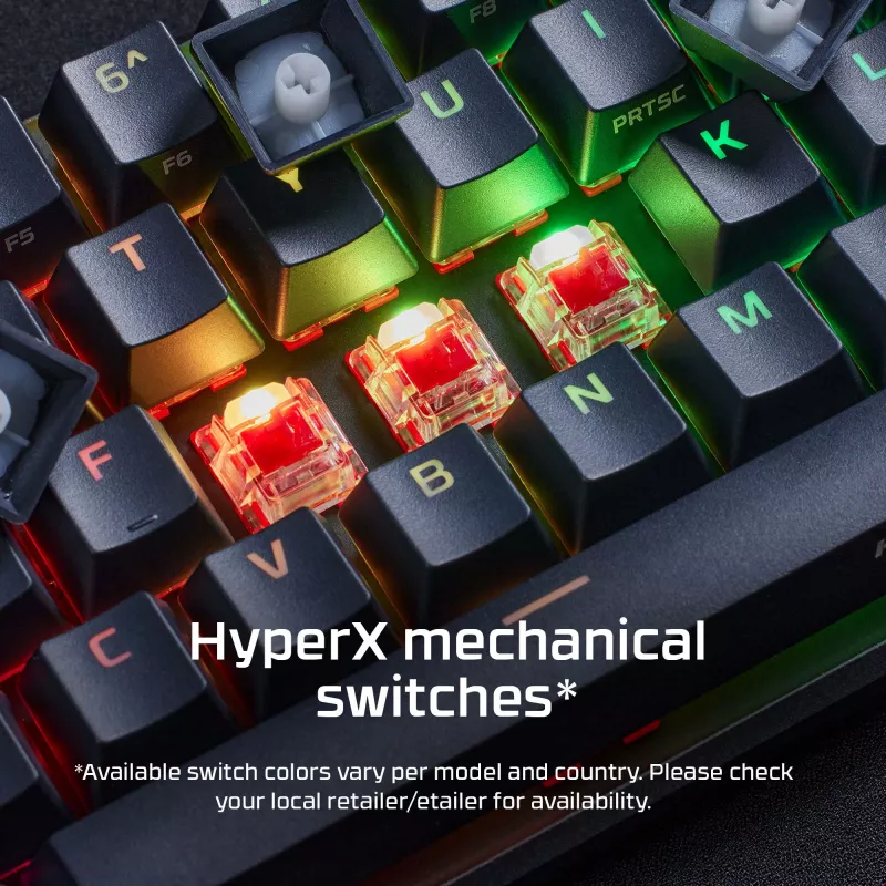 HyperX Alloy Origins 65 – mekaaninen pelinäppäimistö – HX Red (US-asettelu)