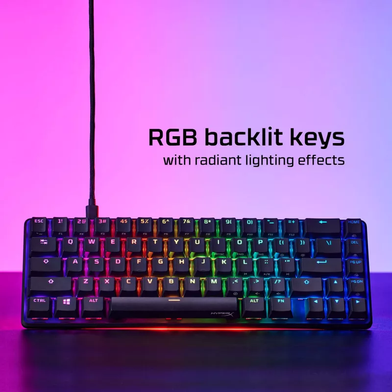HyperX Alloy Origins 65 – mekaaninen pelinäppäimistö – HX Red (US-asettelu)