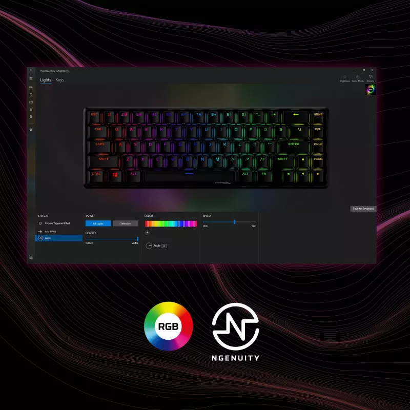 HyperX Alloy Origins 65 – mekaaninen pelinäppäimistö – HX Red (US-asettelu)
