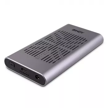 Lindy USB 3.2 Gen 2x2 Dual M.2 NVMe SSD-kotelo kloonaustoiminnolla