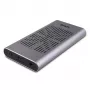 Lindy USB 3.2 Gen 2x2 Dual M.2 NVMe SSD-kotelo kloonaustoiminnolla