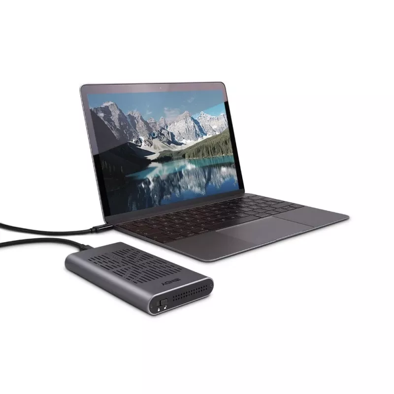 Lindy USB 3.2 Gen 2x2 Dual M.2 NVMe SSD-kotelo kloonaustoiminnolla