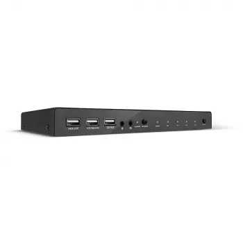 Lindy KVM-kytkin HDMI 18G USB 2.0 ääni 4 porttia 4K Ultra HD