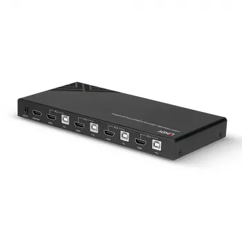Lindy KVM-kytkin HDMI 18G USB 2.0 ääni 4 porttia 4K Ultra HD