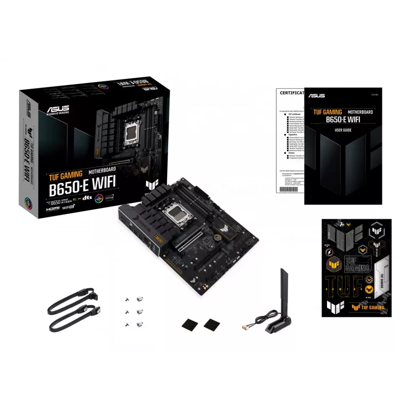 Emolevy ASUS TUF GAMING B650-E WIFI ATX Socket AM5 DDR5 4x DIMM 192GB Wi‑Fi 6E Bluetooth 5.3 3x M.2 2.5Gb LAN