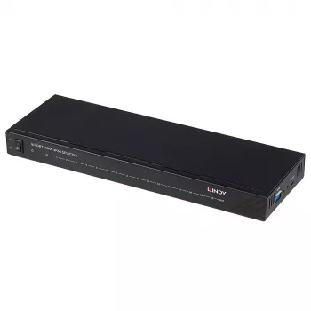 Lindy 16 porttia HDMI 4K60 jakaja 16x HDMI 3840x2160 musta