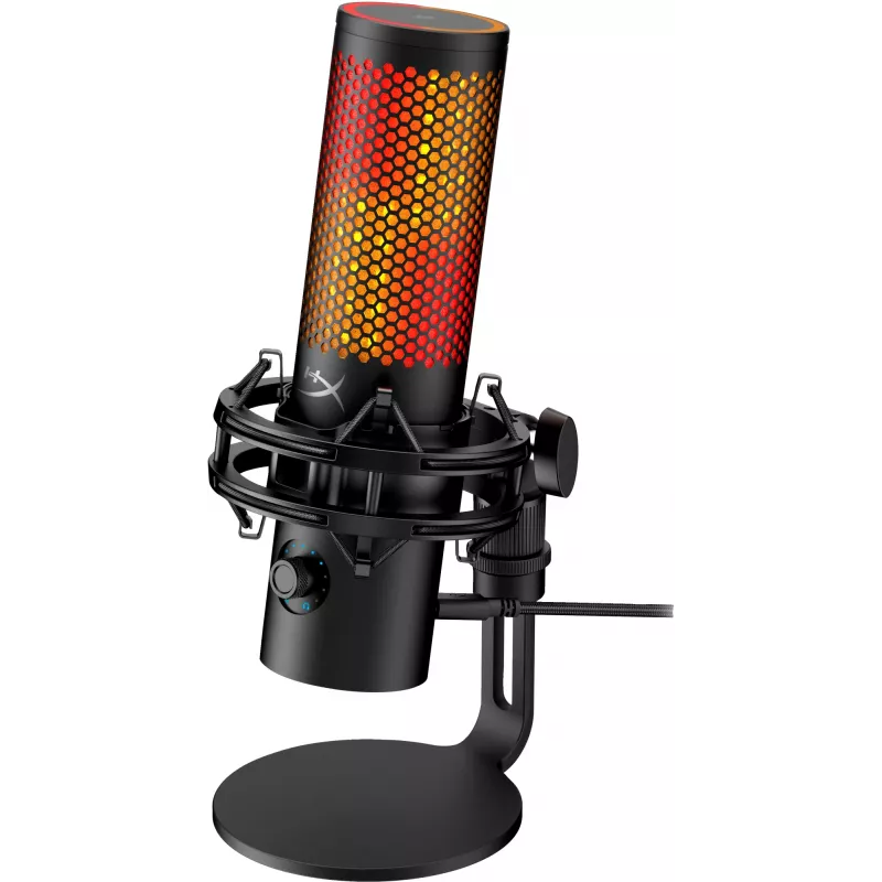 HyperX QuadCast 2 S - USB-mikrofoni (musta), pöytämikrofoni, -8 dB, 20 - 20000 Hz, 1 Ω, langallinen, USB