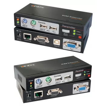 Lindy 300m CAT5 KVM-jatko Combo, USB ja VGA