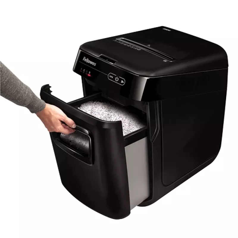 Fellowes AutoMax 200M -säilytyssilppuri Micro-Cut musta
