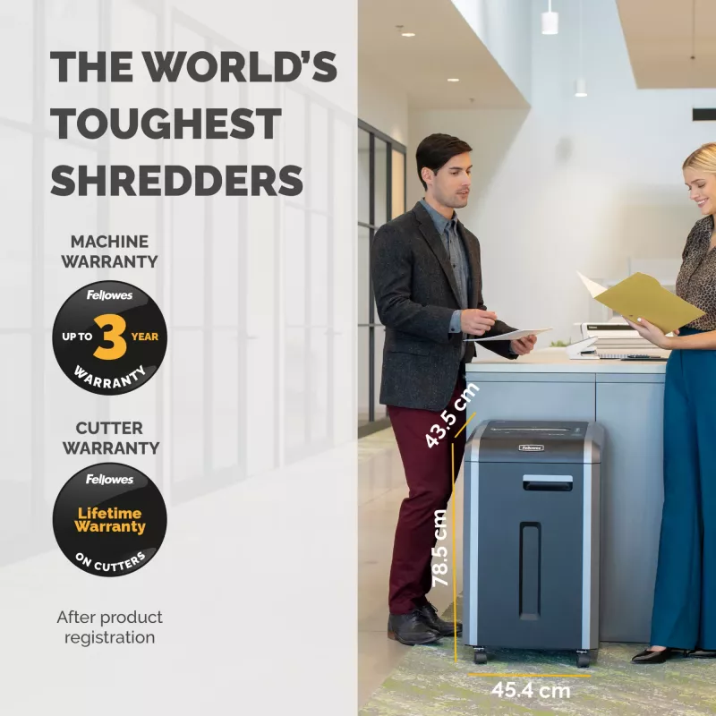 Fellowes-silppuri 225Ci 24 arkin silppuri 60 litran säiliöllä, korkea turvataso P4