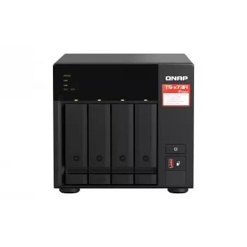 QNAP TS-473A NAS-torni Ryzen Embedded V1500B 8 GB DDR4 0 TB QNAP Turbo System musta