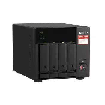 QNAP TS-473A NAS-torni Ryzen Embedded V1500B 8 GB DDR4 0 TB QNAP Turbo System musta