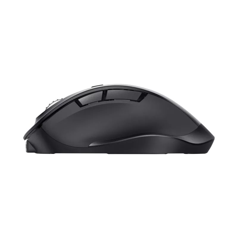 TRUST Fyda Office ergonominen oikeakätinen langaton hiiri – RF + Bluetooth 5.2 – optinen 2400 DPI – 6 painiketta – musta