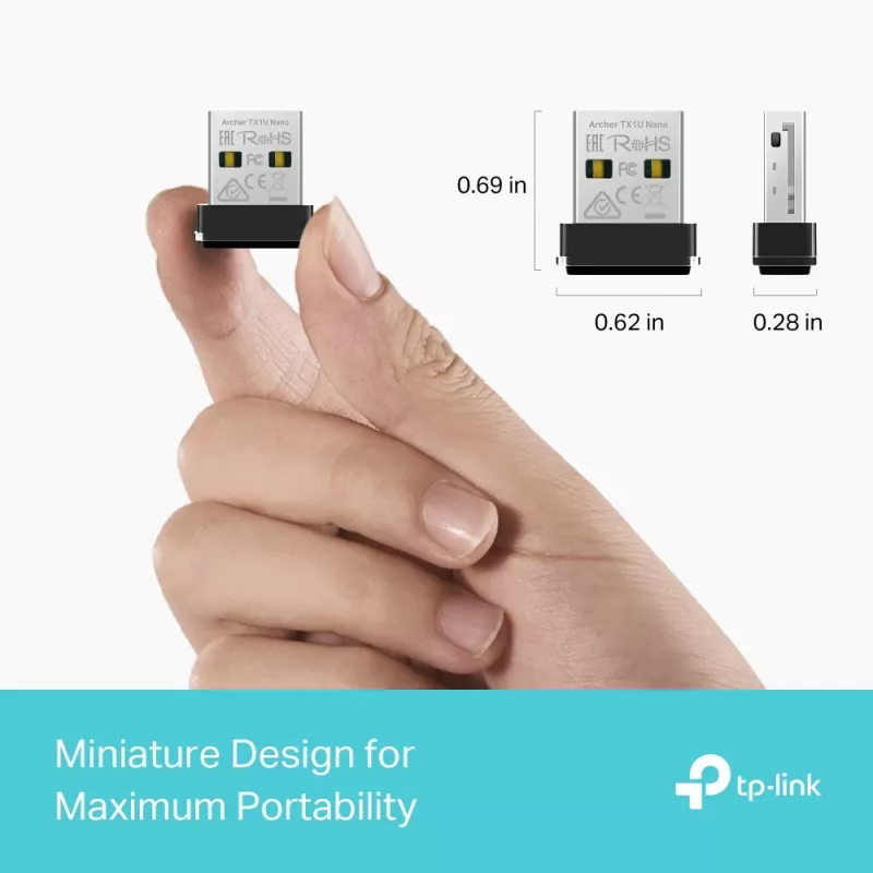 TP-Link Archer TX1U Nano AX300 Wi-Fi 6 -USB-sovitin