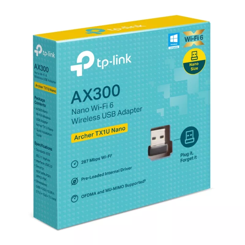 TP-Link Archer TX1U Nano AX300 Wi-Fi 6 -USB-sovitin