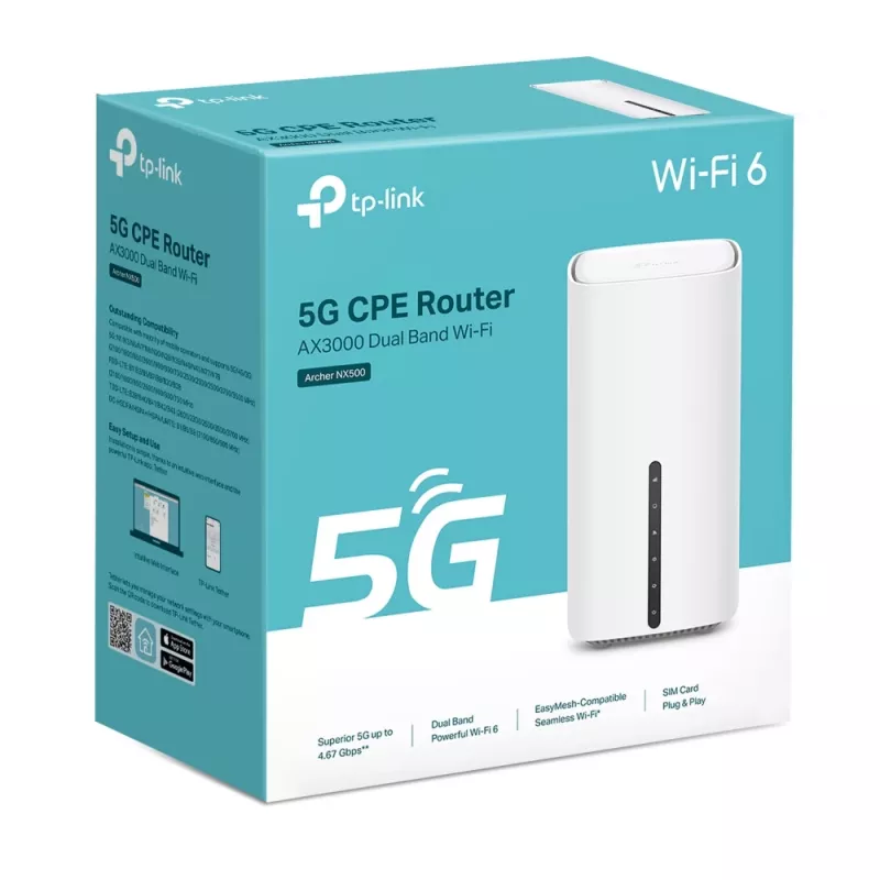 TP-Link Archer NX500 WLAN-reititin Gigabit Ethernet dual-band (2,4 GHz / 5 GHz) 5G valkoinen