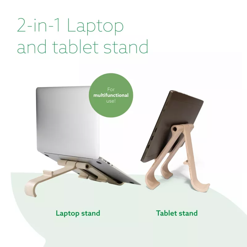 R-Go Tools kannettavan ja tabletin teline R-Go Treepod, ergonominen ja modulaarinen, säädettävä, biopohjainen
