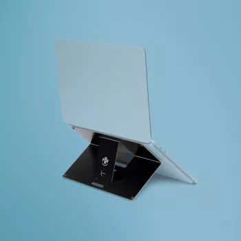 R-Go Tools kannettavan teline R-Go Riser Attachable, säädettävä, integroituu kannettavaasi, alumiini, musta