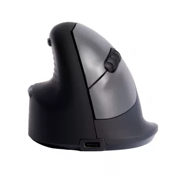 R-Go Tools ergonominen hiiri R-Go HE Break tauko-ohjelmistolla, keskikoko (käsikoko 165-185 mm), vasenkätinen, Bluetooth, musta