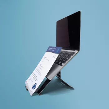 R-Go Tools kannettavan teline R-Go Riser Document, ergonominen, taittuva ja säädettävä teline asiakirjatelineellä, musta