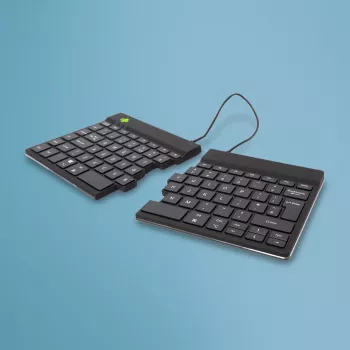 R-Go Tools ergonominen näppäimistö R-Go Split Break tauko-ohjelmistolla, ergonominen jaettu näppäimistö, QWERTY (UK), Bluetooth, musta