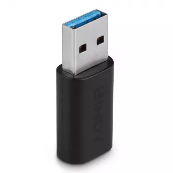 Lindy USB 3.2 Type-A - Type-C -adapteri, USB 3.2 Type-A, USB 3.2 Type-C, musta