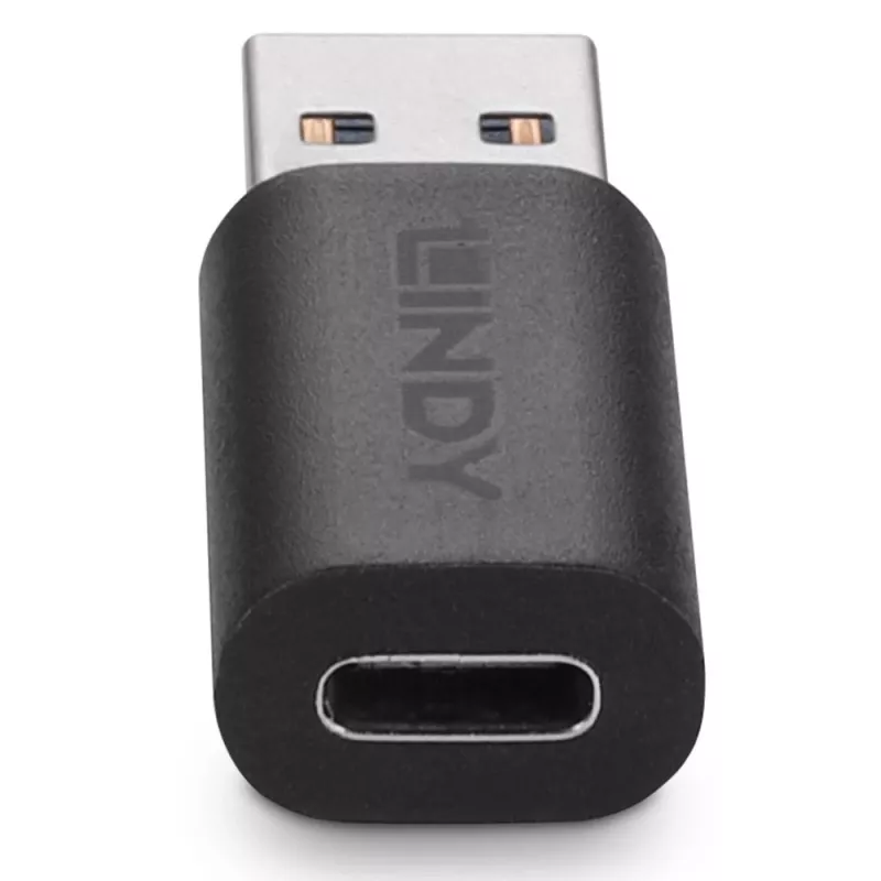 Lindy USB 3.2 Type-A - Type-C -adapteri, USB 3.2 Type-A, USB 3.2 Type-C, musta