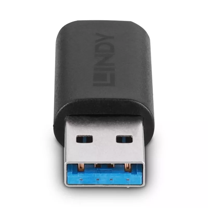 Lindy USB 3.2 Type-A - Type-C -adapteri, USB 3.2 Type-A, USB 3.2 Type-C, musta