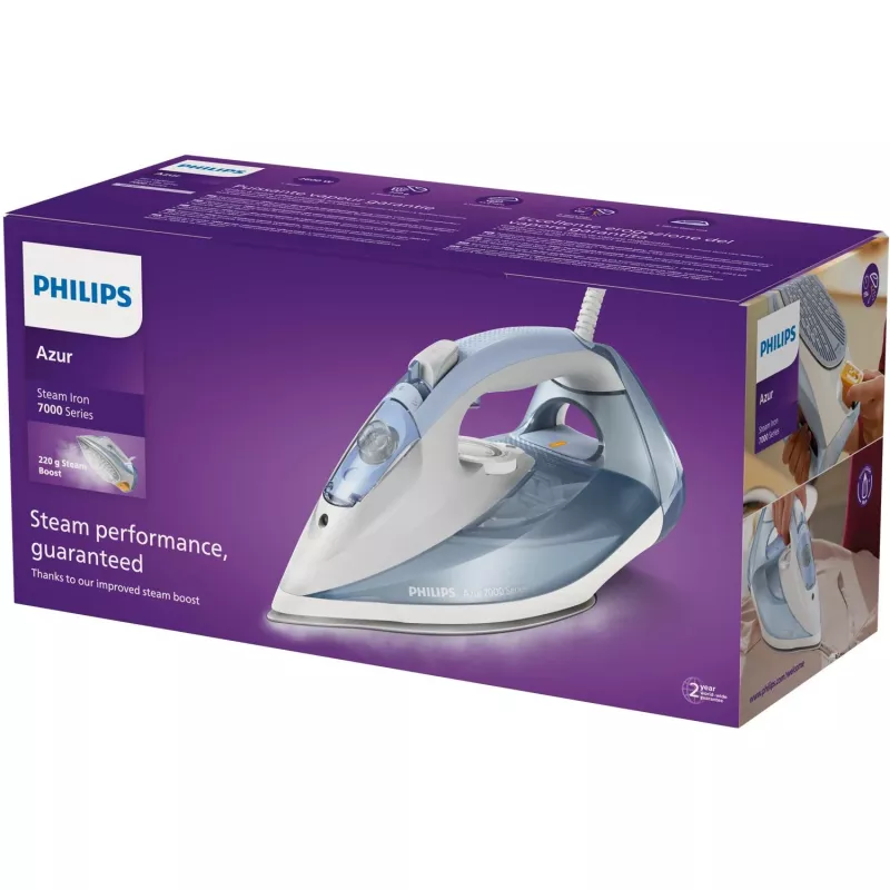 Höyrysilitysrauta Philips 7000-sarja DST7011/20 — 2600 W, 0,3 l säiliö, SteamGlide Plus -silityspohja, pystyhöyry