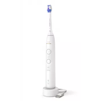 Äänihammasharja Philips Series 6100 HX7400/01 — äänitekniikka, 62 000 liikettä/min, 2 tilaa, 3 nopeutta, valkoinen, ladattava