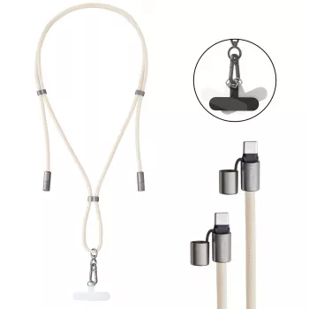 USB-kaapeli Intenso Handykette 1,65 m USB-C beige