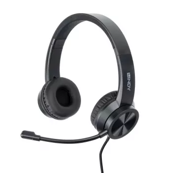 Headset Lindy USB-C Office Headset johdollinen 20-20000 Hz 1,95 m musta