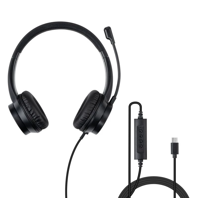 Lindy 20439 USB-C-toimistokuulokemikrofoni ja USB-A–USB-C-sovitin