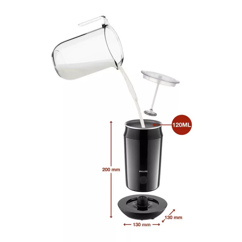 Automaattinen maidonvaahdotin Philips CA6500/63 musta 0,12 L 500 W