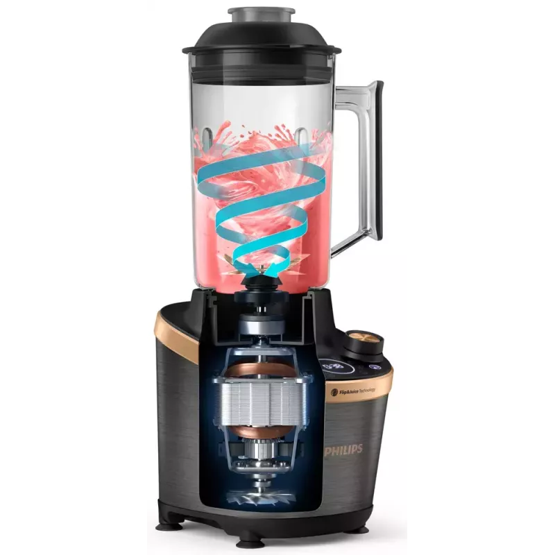 Tehosekoitin Philips Flip&Juice™ HR3770/10 musta kupari