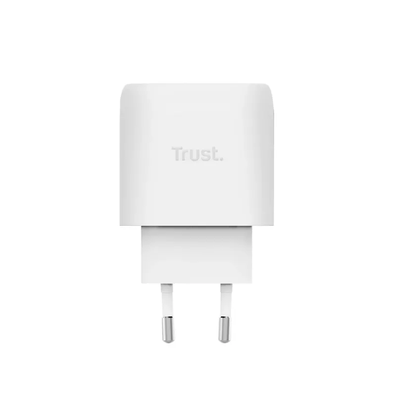 TRUST Maxo 45W USB-C GaN-laturi, 45 W, USB-C-lähtö, max. 20 V, 2 m kaapeli, valkoinen