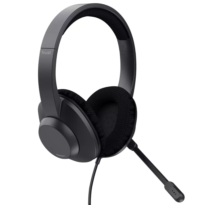 Trust Ayda Max kuulokemikrofoni johdollinen pääpanta puhelut/musiikki USB Type-C / USB Type-A musta