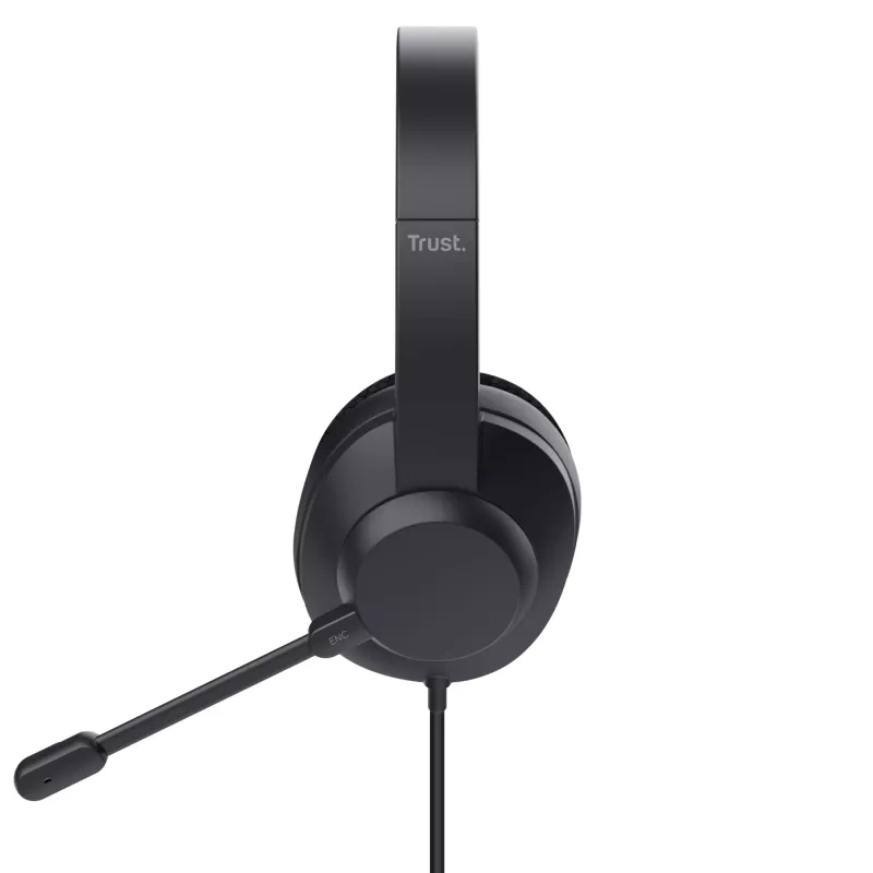 Trust Ayda Max kuulokemikrofoni johdollinen pääpanta puhelut/musiikki USB Type-C / USB Type-A musta