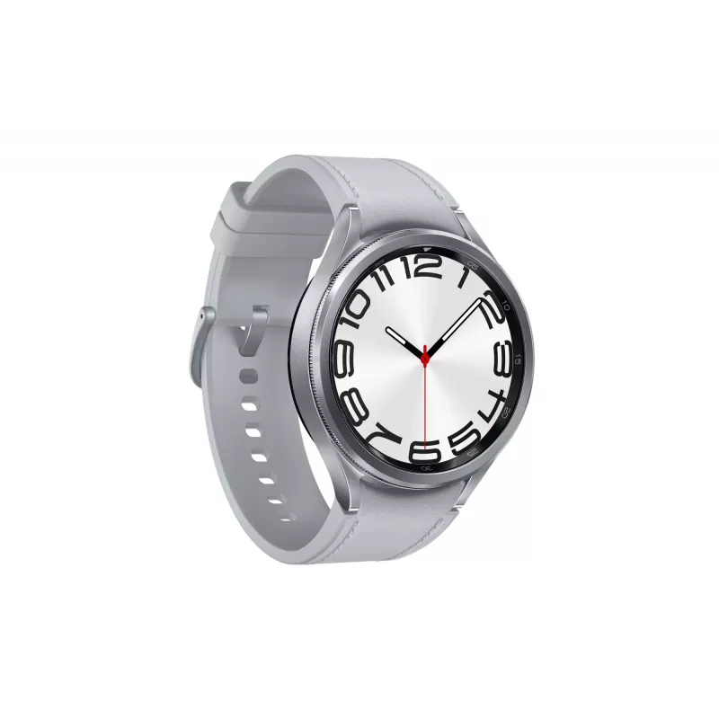 Älykello Samsung Galaxy Watch6 Classic – 47 mm ruostumaton teräskotelo, 4G, Bluetooth, 425 mAh, harmaa ranneke