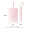 Varavirtalähde Vention 10000mAh (USB-C, Lightning, USB-A) 22,5W LED-näyttö pinkki