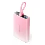 Varavirtalähde Vention 10000mAh (USB-C, Lightning, USB-A) 22,5W LED-näyttö pinkki