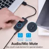 Vention USB 2.0 ulkoinen stereoäänisovitin äänenvoimakkuuden säädöllä 0,15 m musta ABS