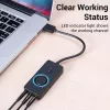 Vention USB 2.0 ulkoinen stereoäänisovitin äänenvoimakkuuden säädöllä 0,15 m musta ABS