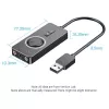 Vention USB 2.0 ulkoinen stereoäänisovitin äänenvoimakkuuden säädöllä 0,15 m musta ABS