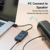 Vention USB 2.0 ulkoinen stereoäänisovitin äänenvoimakkuuden säädöllä 0,15 m musta ABS