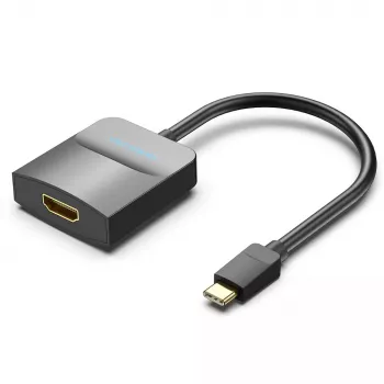 Vention USB Type-C–HDMI-sovitin TDCBB, 0,15 m, 3840×2160, musta, ABS