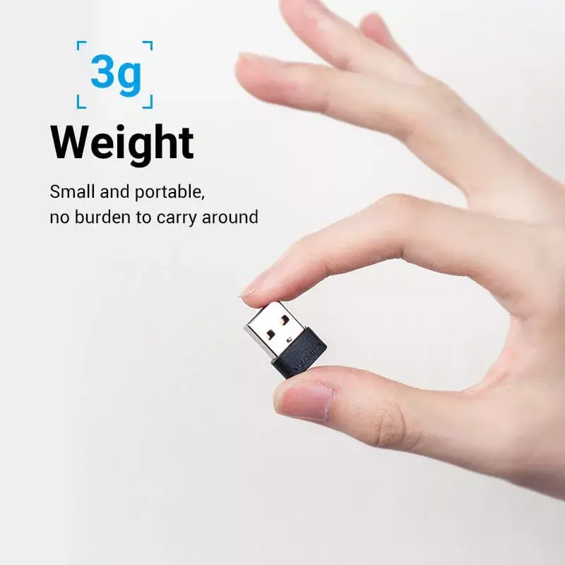 USB-sovitin Vention CDWB0 USB 2.0 -pistoke USB-C-liitäntään musta PVC