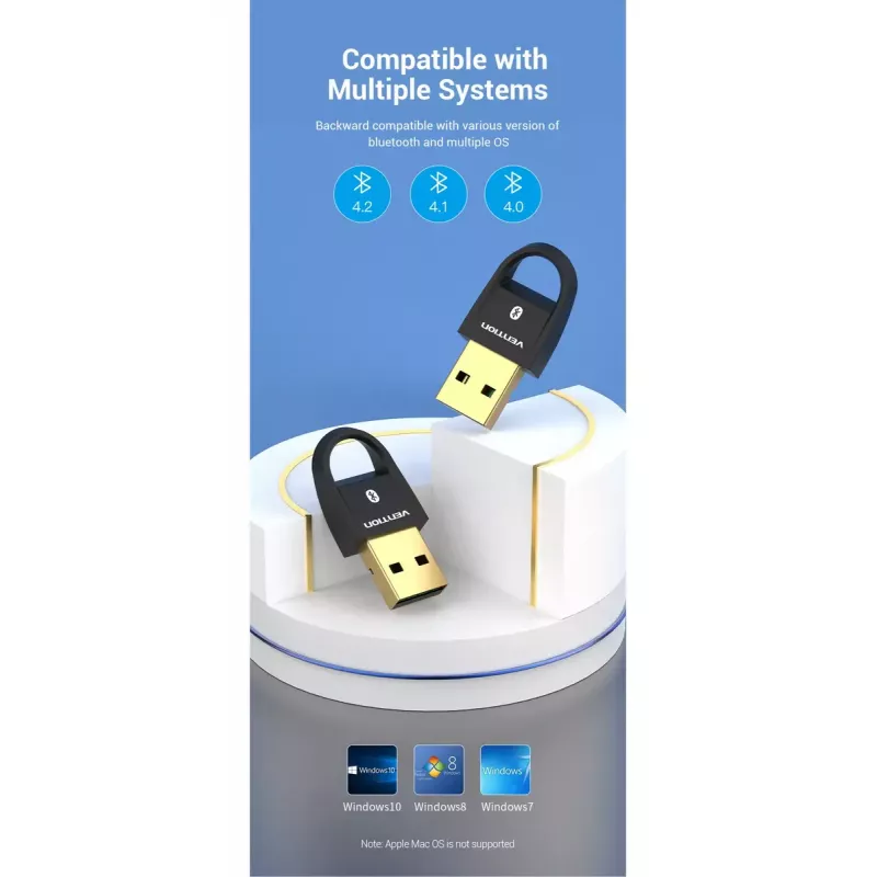 USB Bluetooth 5.0 -sovitin Vention CDSW0 langallinen liitettävyys