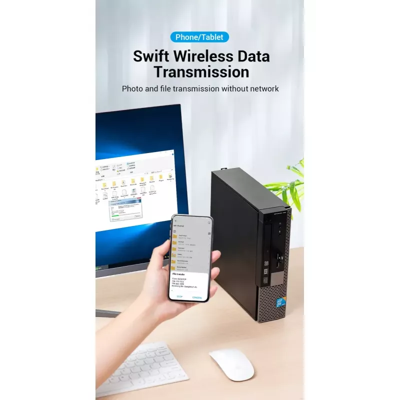 USB Bluetooth 5.0 -sovitin Vention CDSW0 langallinen liitettävyys